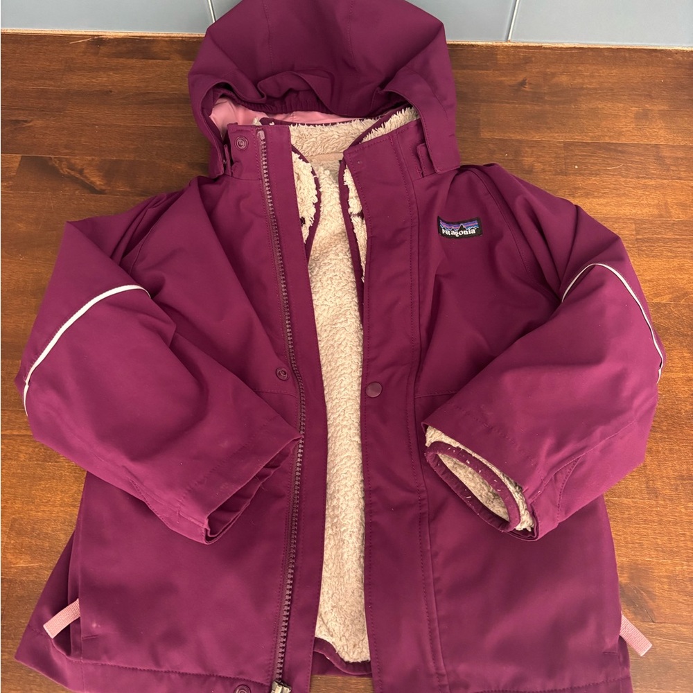 Patagonia Kids Maroon Coat with Hood